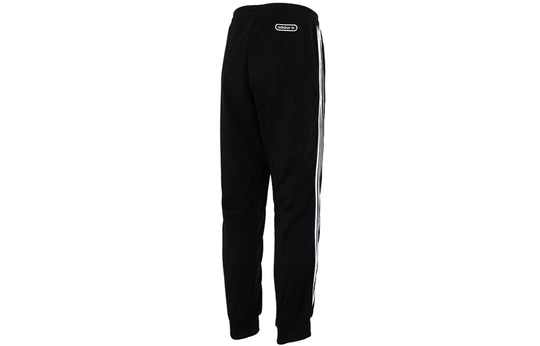 adidas Side Stripe Training Sports Bundle Feet Long Pants Black H31304