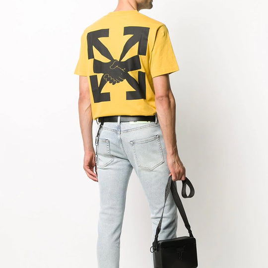 OFF-WHITE FW20 Arrows Short Sleeve T-Shirt Mens Logo Round Neck OMAA027F20FAB0131610 T-shirts - KICKSCREW