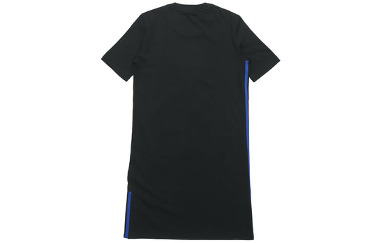 (WMNS) adidas originals TEE DRESS Multi-Color Round Neck Black GD2233