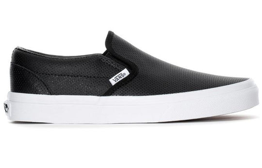 Vans Slip-On Perforated Leather 'Black' VN000XG8DJ6 - KICKS CREW