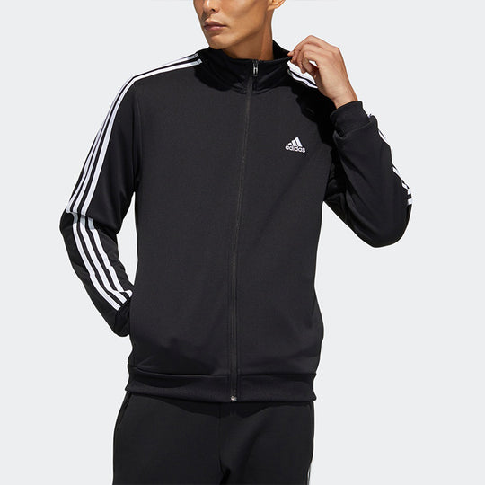 adidas Logo Alphabet Printing Side Stripe Jacket Black GN0749