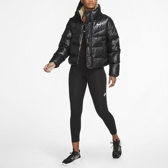 (WMNS) Nike Nsw Down-fill Short Stand Collar Windproof Down Jacket Black  CU5814-010