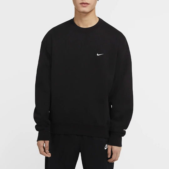 Nike Lab Fleece Crew Solid Color Stay Warm Sports Round Neck Pullover ...