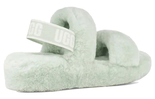 WMNS UGG Oh Yeah Thick Sole Sandals Mint Green 1107953 RMN