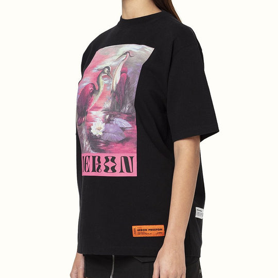 HERON PRESTON Heron Printing Short Sleeve Unisex Black HWAA018E20JER00 ...