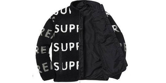 Supreme FW18 Reversible Fleece Jacket Black SUP-FW18-515