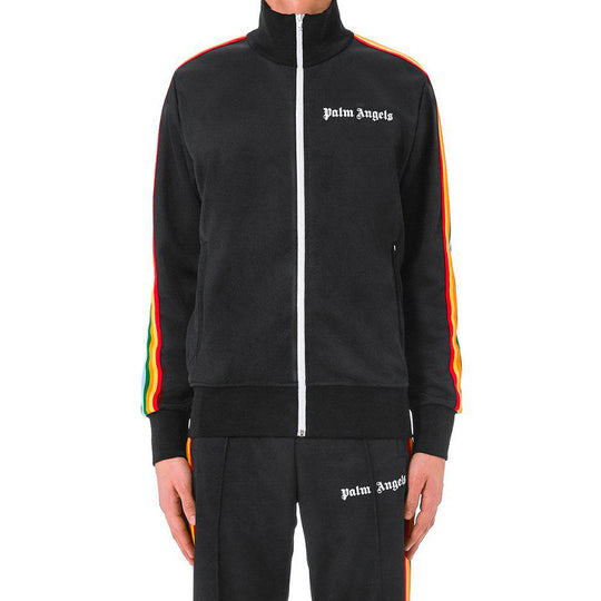 RAINBOW TRACK JACKET in black - Palm Angels® Official