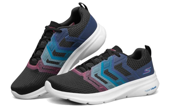 (WMNS) Skechers Hyper Pillars Running Shoes Black/White/Blue 130003-BK ...