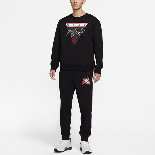 Air Jordan Flight MENS Print Crew-neck Sports Black CZ8265-010 - KICKS CREW