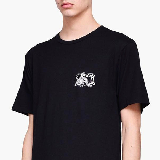 Stussy Dynasty Classic Dragon Printing Short Sleeve Unisex Black