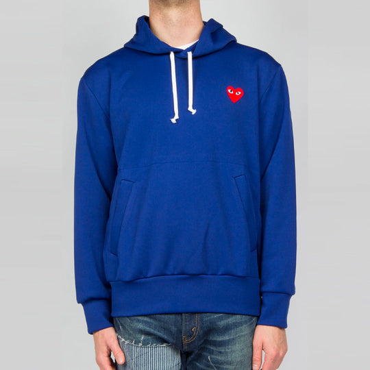 Cdg play hotsell hoodie blue