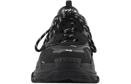 Balenciaga Triple S Allover Logo Black