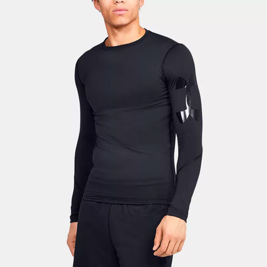 Men's Under Armour UA HeatGear Armour Long Sleeves Sports Long Sleeves Black 1351817-001