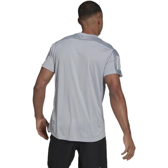 Men's adidas Solid Color Breathable Sports Round Neck Short Sleeve Lig ...