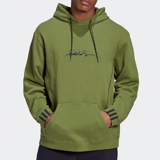 Olive green hoodie online adidas