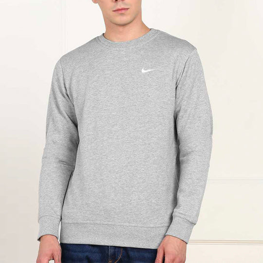 Men's Nike Club FT french terry Round Neck Pullover Hoodie Gray AA3178-063 Hoodie - KICKSCREW