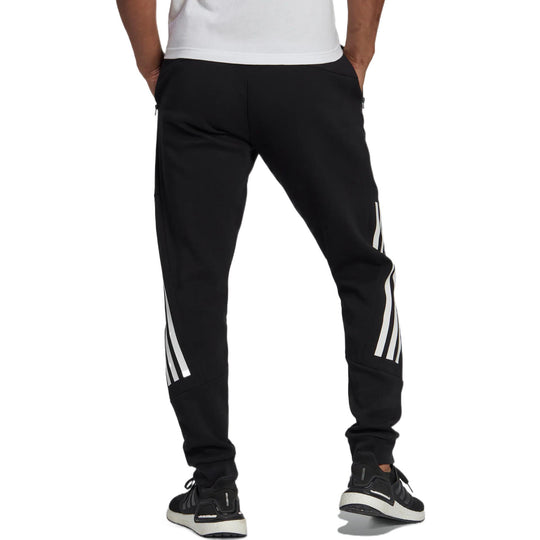 Men's adidas Solid Color Stripe Logo Elastic Waistband Bundle Feet Spo ...