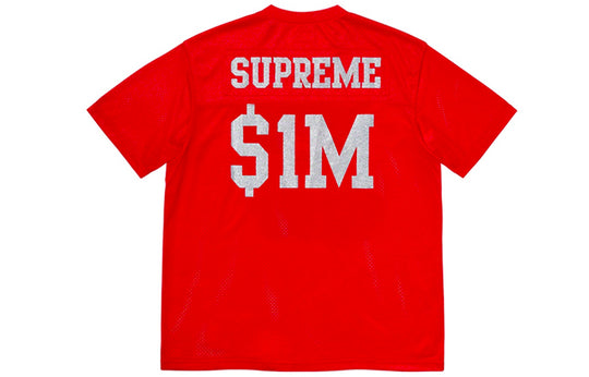Supreme SS20 Week 13 Glitter Football Top Tee 'Red White Yellow'  SUP-SS20-658