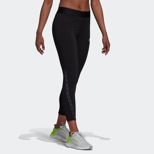 (WMNS) adidas Athleisure Casual Sports Breathable Gym Leggings Black GS1346