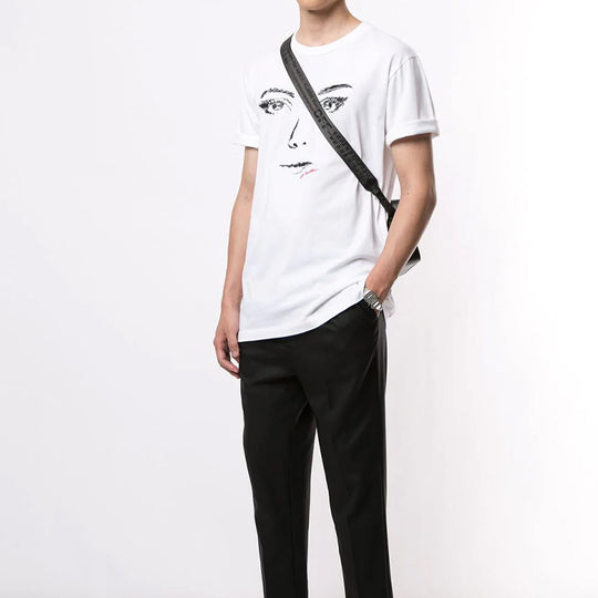 OFF-WHITE Sketch Printing Short Sleeve T-shirt White OMAA027E20JER0170110 Unisex T-shirts - KICKSCREW