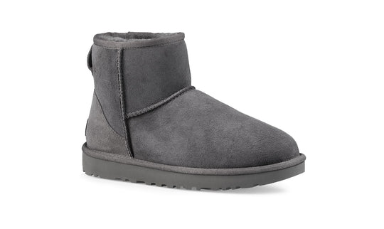 (WMNS) UGG W Classic Mini II Fleece Lined Gray 1016222-GREY