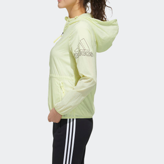 (WMNS) adidas Windbreaker Bos Jacket Windtight Coat Yellow FT2885