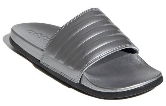 (WMNS) adidas Adilette Comfort Slide 'Silver Metallic' FW7683 - KICKS CREW