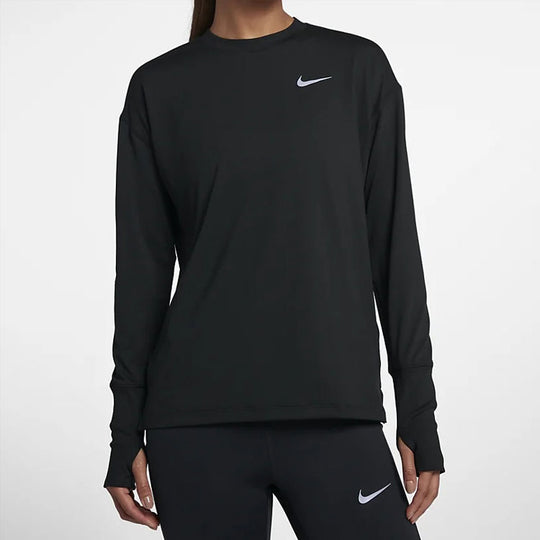 (WMNS) Nike Element Casual Sports Round Neck Long Sleeves Running Hood ...