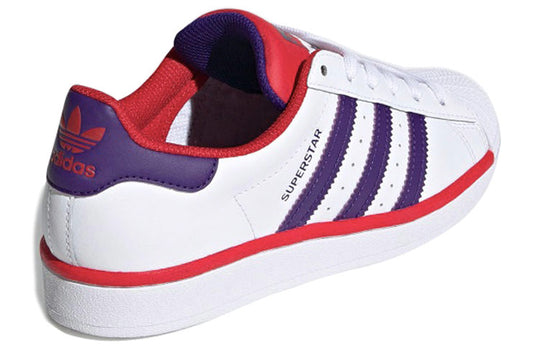 Adidas superstar white purple clearance scarlet