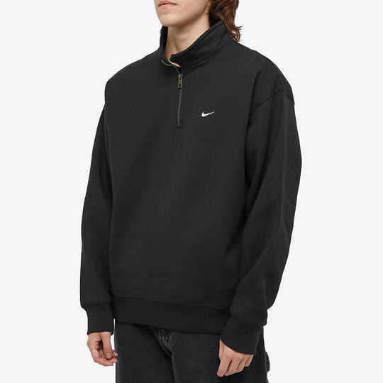 Nike Solo Swoosh 1/4 Zip Top Black DQ5209-010 - KICKS CREW