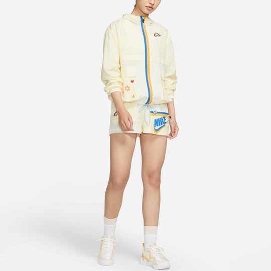 (WMNS) Nike Nsw Icon Clash Jacket SS22 Athleisure Casual Sports Hooded  Jacket Autumn Light Yellow DJ5375-111