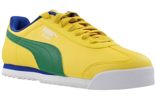 Puma Unisex Roma Basic Running Shoes Yellow/Green 353572-85 Training Shoes/Sneakers  -  KICKS CREW