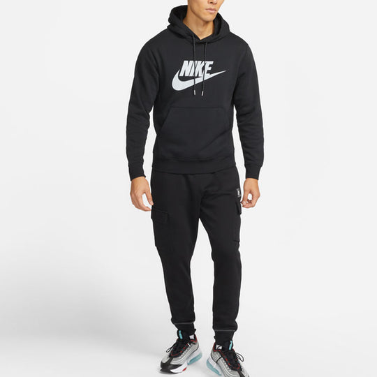 Men's Nike Casual Alphabet Logo Printing Fleece Black DM1237-010 ...