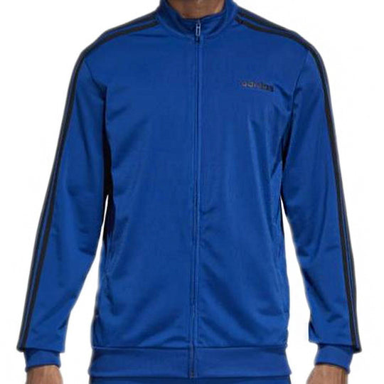 adidas Stand Collar Stripe Windproof Sports Jacket Blue DU0449 - KICKS CREW