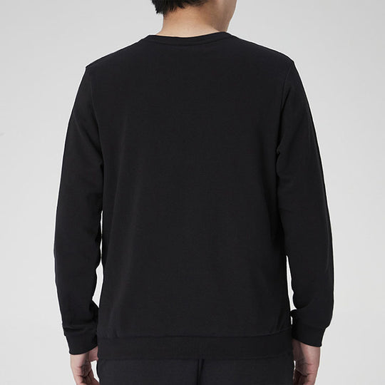 adidas Round Neck Casual Pullover Long Sleeves Black GP4873 - KICKS CREW