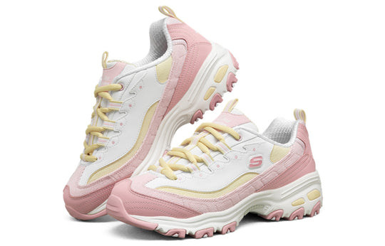 (WMNS) Skechers D'Lites 1.0 Sneakers Pink/Yellow 149906-PKYL