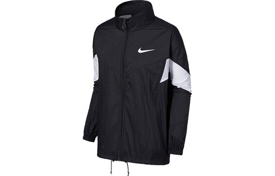 WMNS) Nike Retro Large Logo Windproof Sports Jacket Black AR2848 