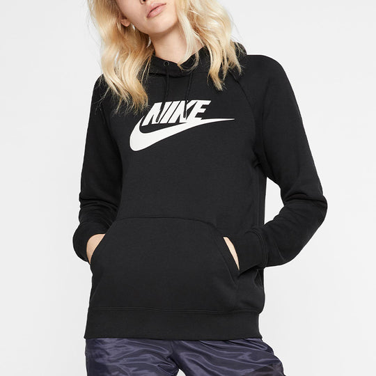 (WMNS) AS W Nike Sportswear ESSNTL Hoodie PO Black BV4127-010 - KICKS CREW