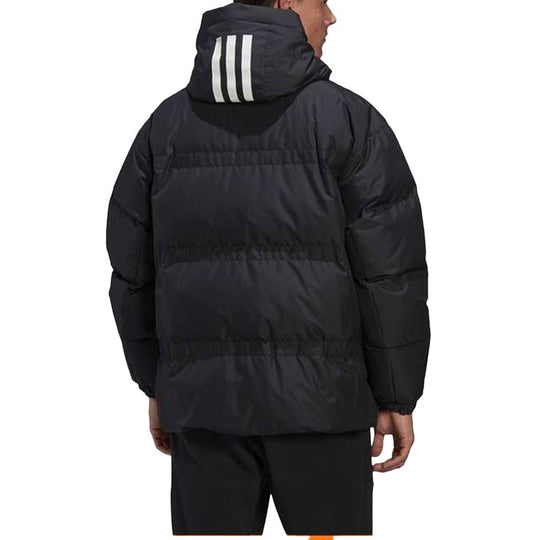 adidas Outdoor Casual Sports hooded down Jacket Black GF0054