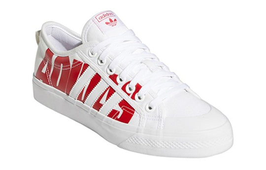 (WMNS) adidas originals Nizza Trefoil Sneakers White/Red FX8345 - KICKS ...