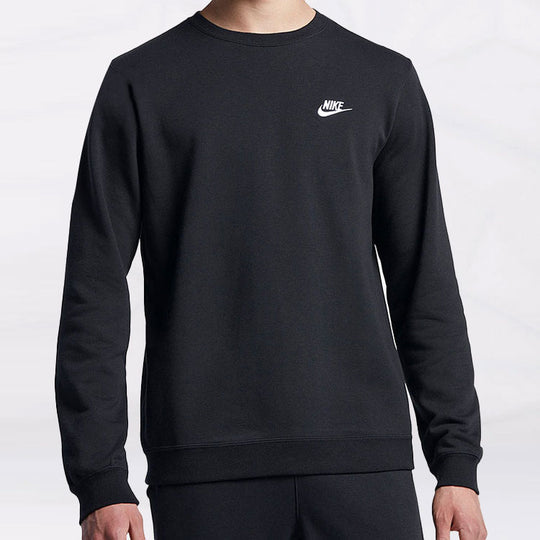 Men's Nike Sportswear Logo Printing Sports Round Neck Pullover Black D ...