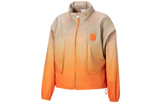 WMNS) PUMA x PRONOUNCE Printing Hooded Jacket Orange 532147-29