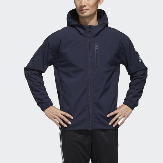 adidas Training Sports Hooded Jacket Navy Blue GE0425 - KICKS CREW