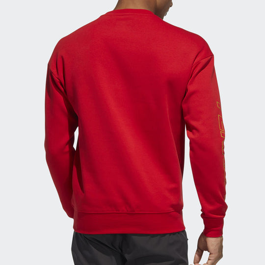 adidas Subject Printing Sports Pullover Long Sleeves Couple Style Red ...