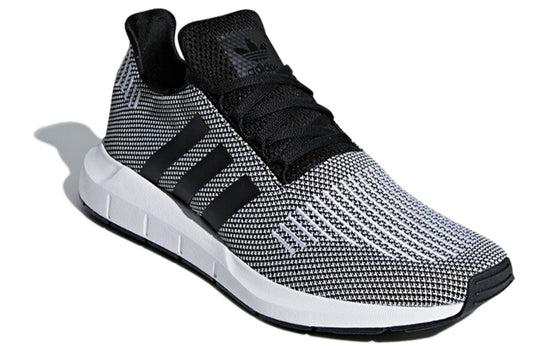 Adidas swift run core black sale and white