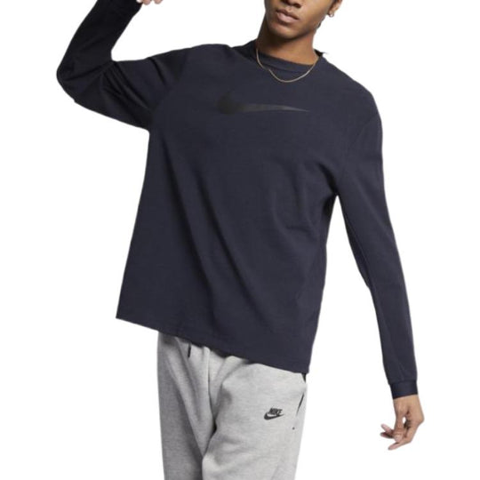 Nike teck pack round collar long sleeves shirt 'Dark grey' AR1557-475