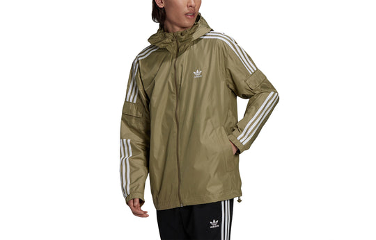 adidas originals 3-Stripes Wb hooded track Jacket Green H06684