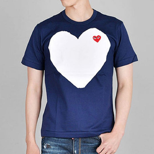 COMME des GARCONS PLAY White Heart T-Shirt 'Navy' AZ-T184-051-1
