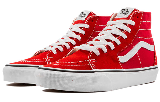 Vans Sk8-hi Tapered Non-Slip Wear-Resistant High Top Casual Skate Shoes Unisex Red White VN0A4U16JV6