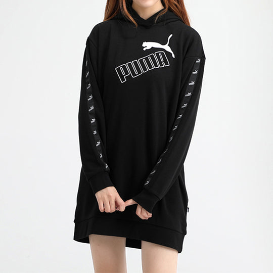 WMNS PUMA Amplified Hooded Long Sleeves Dress Black 586594 01